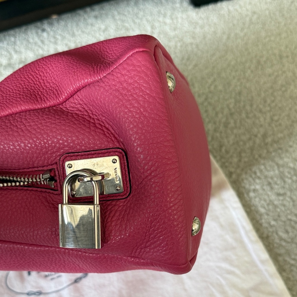 Prada Fuchsia Leather Satchel - Picture 14 of 16